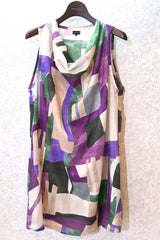 EMMAジオメトリックドレープミニドレス(チュニック)/ Original Design