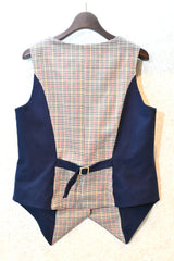 EMMAクラシカルパネル・スエードタッチベスト /100% Made in Japan