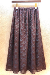 EMMAパップアップ・ロングレーススカート /100% Made in Japan