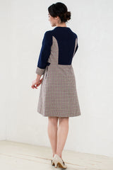 EMMAスエードタッチクラシカルVネックOP /100% Made in Japan