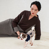 EMMAスエードタッチクラシカルVネック /100% Made in Japan