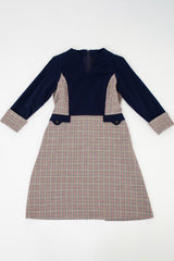 EMMAスエードタッチクラシカルVネックOP /100% Made in Japan