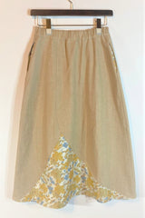 EMMAフラワージャガードデニムスカート /100% Made in Japan