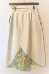 EMMAフラワージャガードデニムスカート /100% Made in Japan