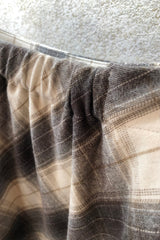 EMMAチェックサイドフレアスカート /100% Made in Japan