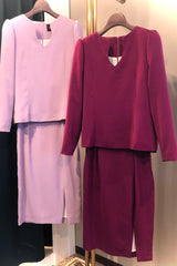 EMMAピーチ起毛ビルドアップブラウス /100% Made in Japan