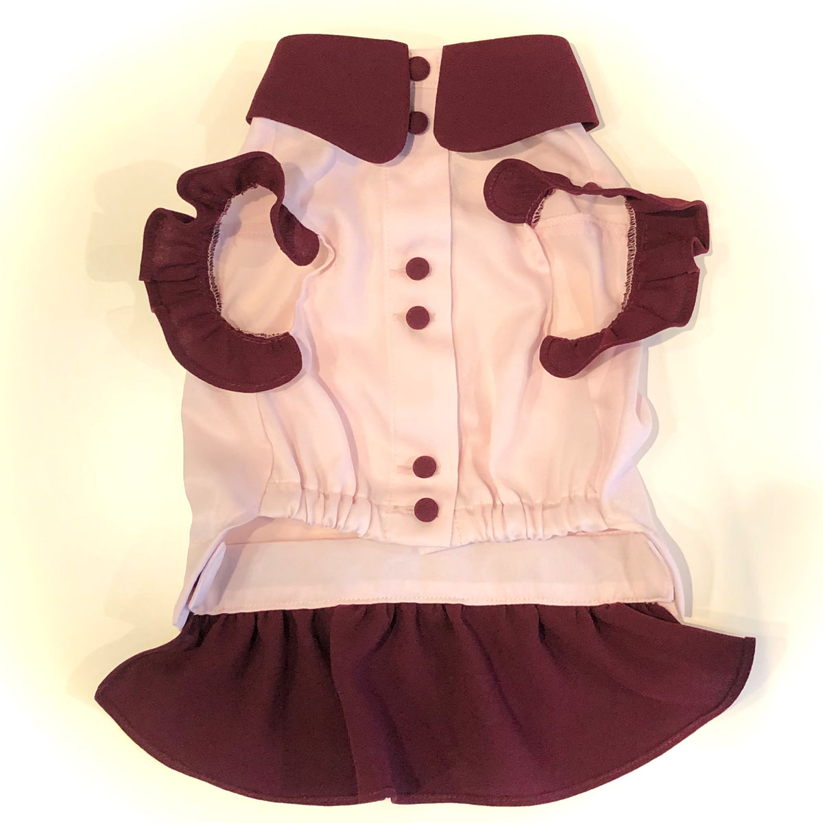 ナチュラル＆クラシカル　ペチコートワンピつけ襟付き　新色登場♡　犬服ハンドメイド 犬 服 犬服 小型犬 ワンピース スカート 春夏 ペット服 ドッグ